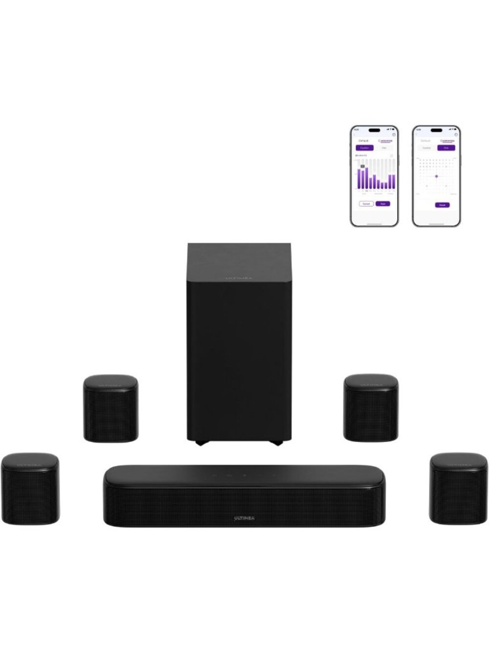 ULTIMEA 7.1ch Surround Sound Bar for TV, Home Theater Systems w/Subwoofer